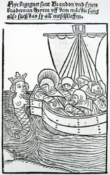 San Brendan y la Sirena, ilustración de 